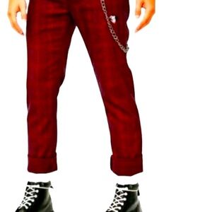 Nana Judy  X Disney “101 Dalmatian’s ska plaid pants men’s S. Great Cond…